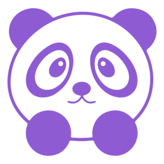 Sweet Little Panda Decal (Lavender)